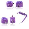 HuaHuiYuan Cosplay SM Eye Rose Restraint Purple GoodsSM 7-piece Set, Gag, Shackles, Shackle, Collar, Mask, Rope, Whip, Device, [Adult]