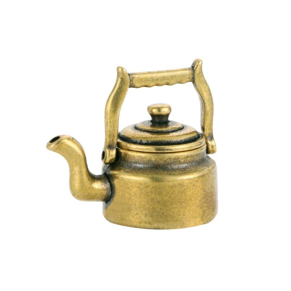 Teapot Teapot Miniatures Brass Brass Kettle Desk Ornament Pocket Teapot Desktop