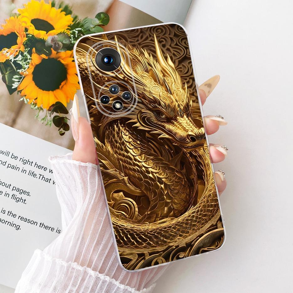 Чехол для Honor 50 Pro RNA-AN00 Милый Лев Модный Расписной Чехол Мягкий Силиконовый Чехол для Телефона Для Honor 50 Honor50 Pro Задняя Крышка Сумки