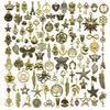 100pcs Steampunk Retro Charm Mixed Bag, Alloy Pendant Mixed Style - Metal Pendants for DIY Jewelry and Handicrafts