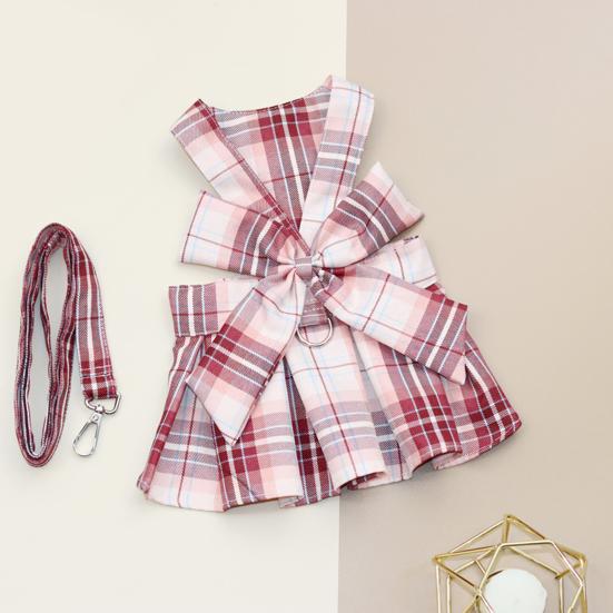 Поводок для собаки в стиле JK, безопасный, мягкий, с бантом, удобный, защита от потери кожи