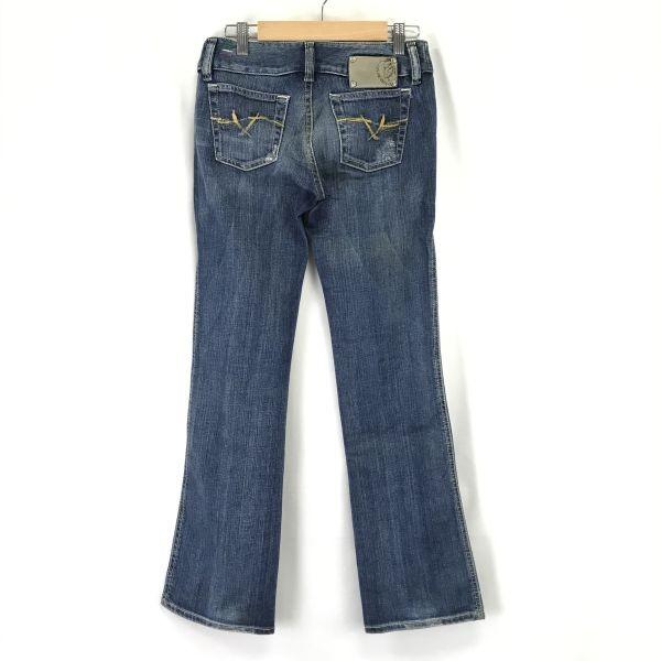 Сделано в Италии DIESEL HUSHD.S. Потертые джинсы буткат женские W25-L30 Синие cBH565(ИСПОЛЬЗОВАЛ)