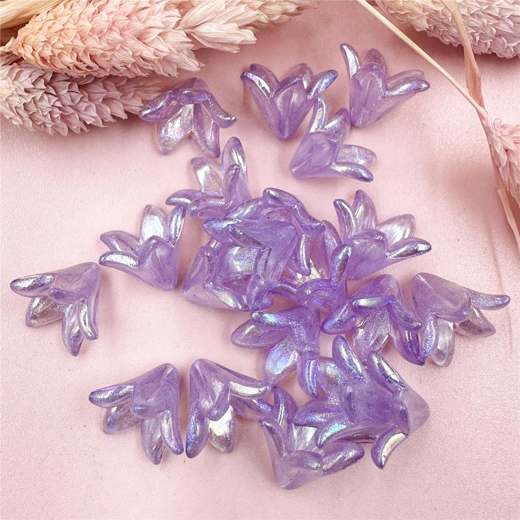 Шпилька-орнамент «сделай сам», аксессуар из бисера, цветочные бусины, разноцветные 20 шт., 16*11,5 мм, матовый материал аксессуара, цвет макарон, акрил