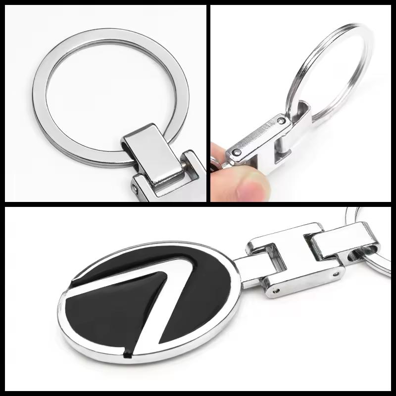 Car Styling Keychain Metal Key Ring Accessories For Lexus UX LS GS NX RX IS350 IS250 LX570 IS200 UX250h LX600 LX470 GX470 NX300