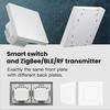 Tuya ZigBee Smart Single-fire Zero-fire Sharing Timing Voice Wall Switch EU Plug, Style: 2 Ways (Gray)