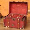 With Bronze Color Lock Wooden Treasure Box Antique Design Jewelry Box Treasure Chest  Kids