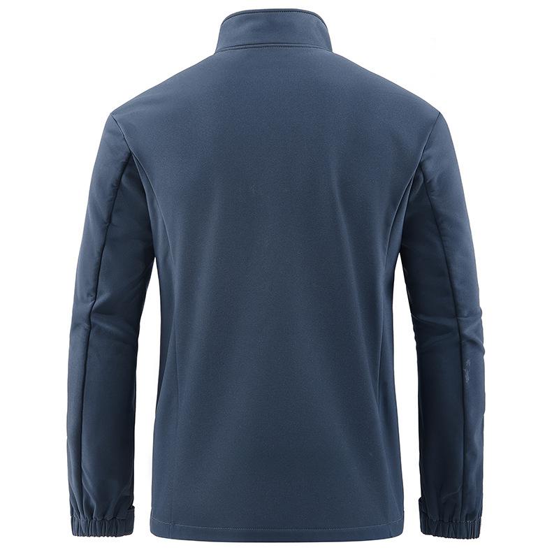 Весенняя и осенняя двухсторонняя флисовая мужская одежда Двусторонняя флисовая утолщенная куртка Флисовая спортивная куртка Мужская куртка для людей среднего возраста