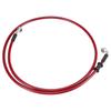 Motoforti Motorcycle Brake/Clutch Hose, Oil Hose, Hydraulic Strengthened, Stainless Steel, 28°+90°, Red, 130cm