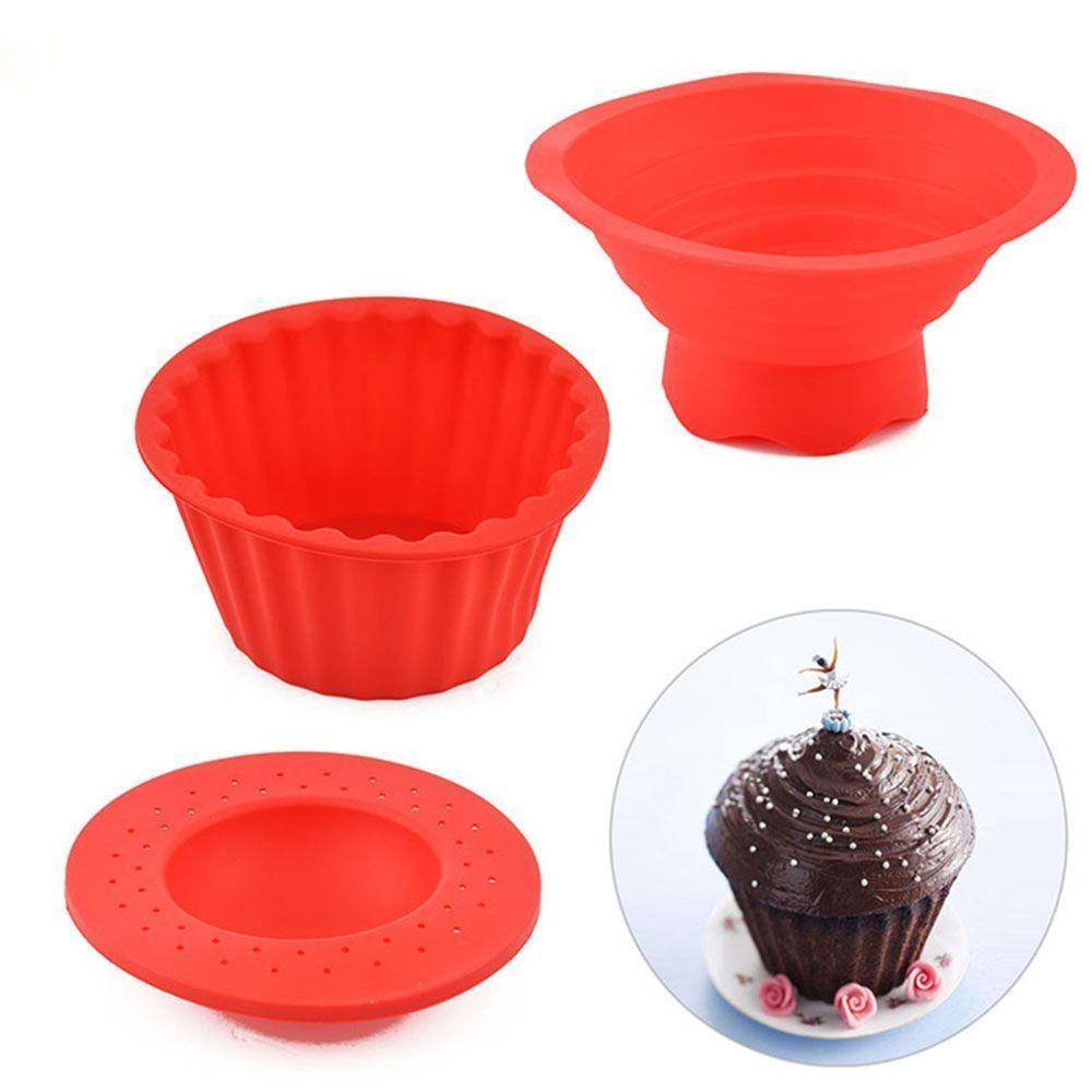 3 шт./набор больших размеров, форма для кексов, красная форма для кексов, инструменты для выпечки, гигантская силиконовая форма для кексов, пекарня