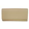 Used 10431 Large Flap Wallet 10B563BEL.03ND 7940 Foil-Stamped Grain Calfskin Beige Bifold Long Wallet New Logo Nude