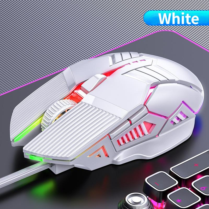 Проводная игровая мышь USB-мышь игровая RGB геймерская мышь 6 кнопок со светодиодной подсветкой бесшумные мыши для ПК портативного компьютера HMM