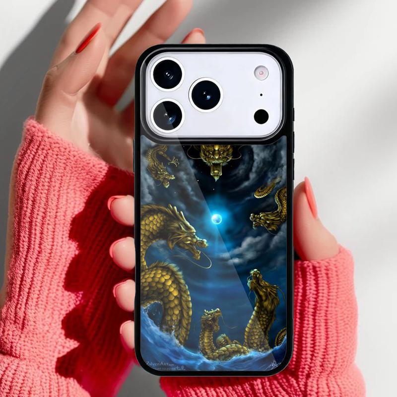 Азиатский китайский дракон Чехол для телефона для iPhone 17 16 15 14 13 Pro Max Задняя крышка для 12 11 Pro Coque