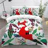 Kids Cartoon Fox Duvet Cover Microfiber Bedding Set Lovely Animal Theme Comforter Cover King For Kids Adults Girls Bedroom Decor