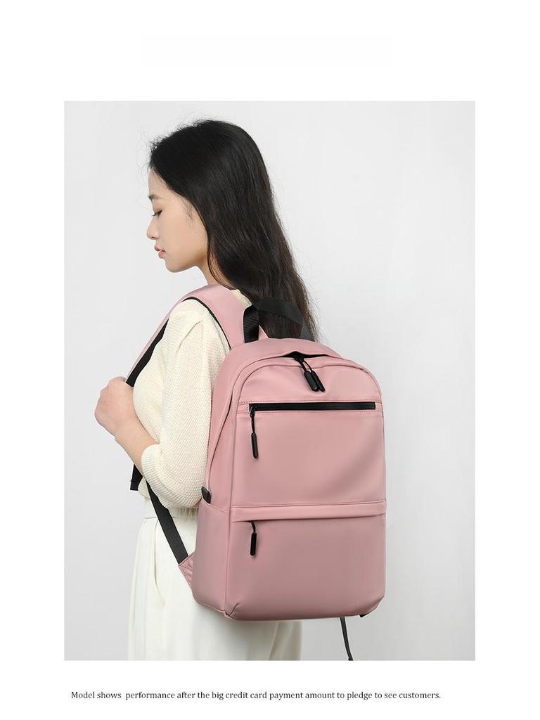 Stylish 14-inch Backpack: Large Capacity for Commuting, School, or Daily Use - Unisex Design Suitable for Junior High Students.