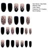 24Pcs Dark False Nails Wearing Finished DIY Creative Non-irritating Nail Stickers for Novice Professionals