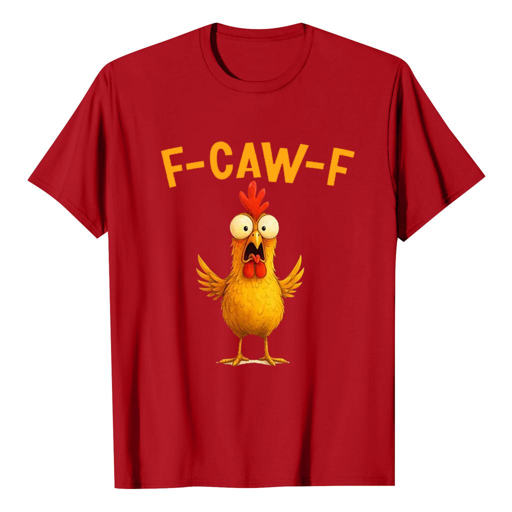 F-CAW-F Women's Casual Letter Print Short-sleeved Top T-shirt