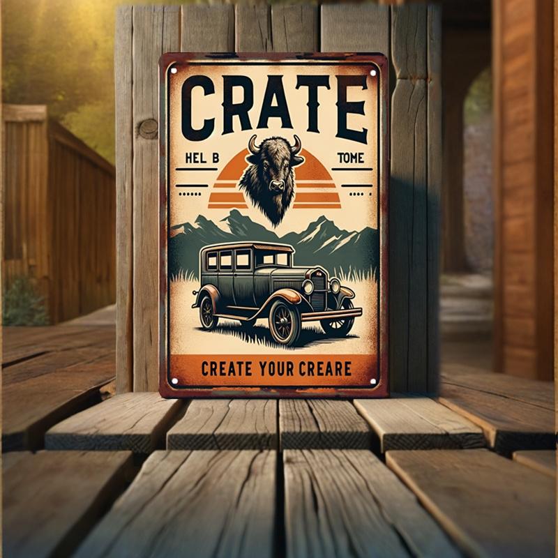 Vintage 3D Old Car Train Posters Metal Tin Sign Plaque Decorative Plates for Garage Club Man Cave Bar Home Hotel Cafe Wall Decor