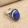 Ювелирное кольцо ручной работы из стерлингового серебра 925 пробы с лазуритом и драгоценным камнем для женщин
