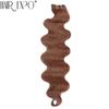 Body Wave Hair Bundles 24" Piano Blonde Natural Synthetic Hair Extensions Ombre Thick Ponytail Loose Deep Hair Weaving For Women