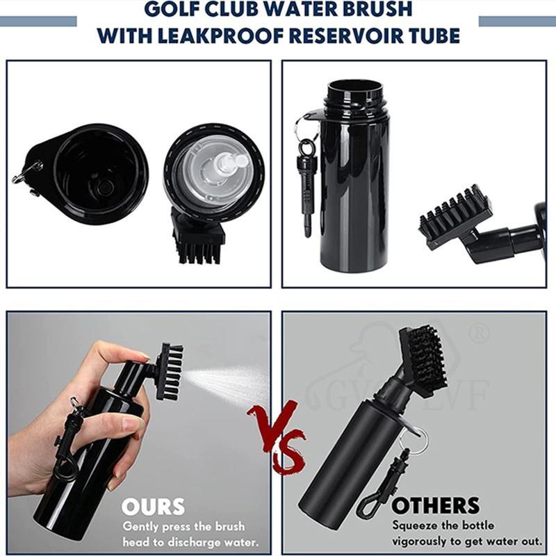 1Pc Golf Club Cleaner Groove Tube Golf Brush Golf Club Brush with Leakproof Reservoir Tube Squeeze Bottle for Easy Cleaning