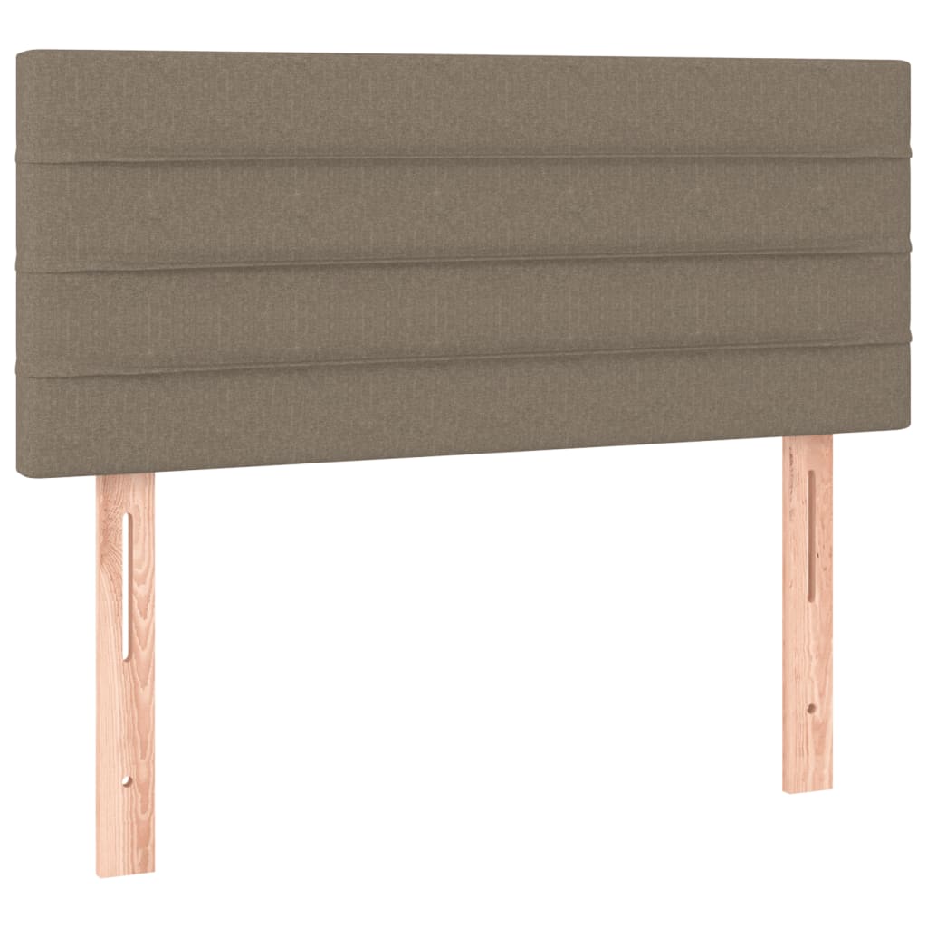 Box Spring Bed with Mattress Taupe 90 x 200 cm Fabric
