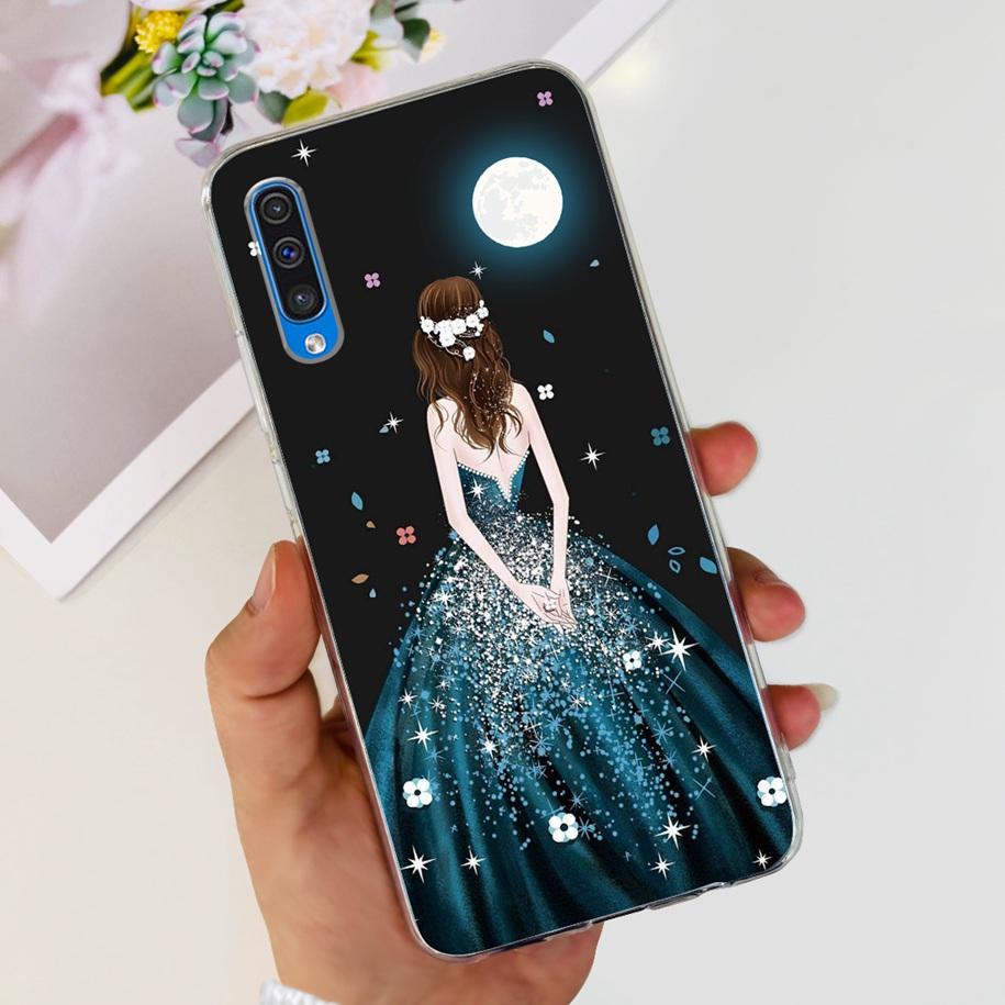 For Cover Samsung Galaxy A50 Phone Case Luxury Marble Flower Transparent Soft Bumper For Samsung A50S A30S A307F A507F A 50 Capa