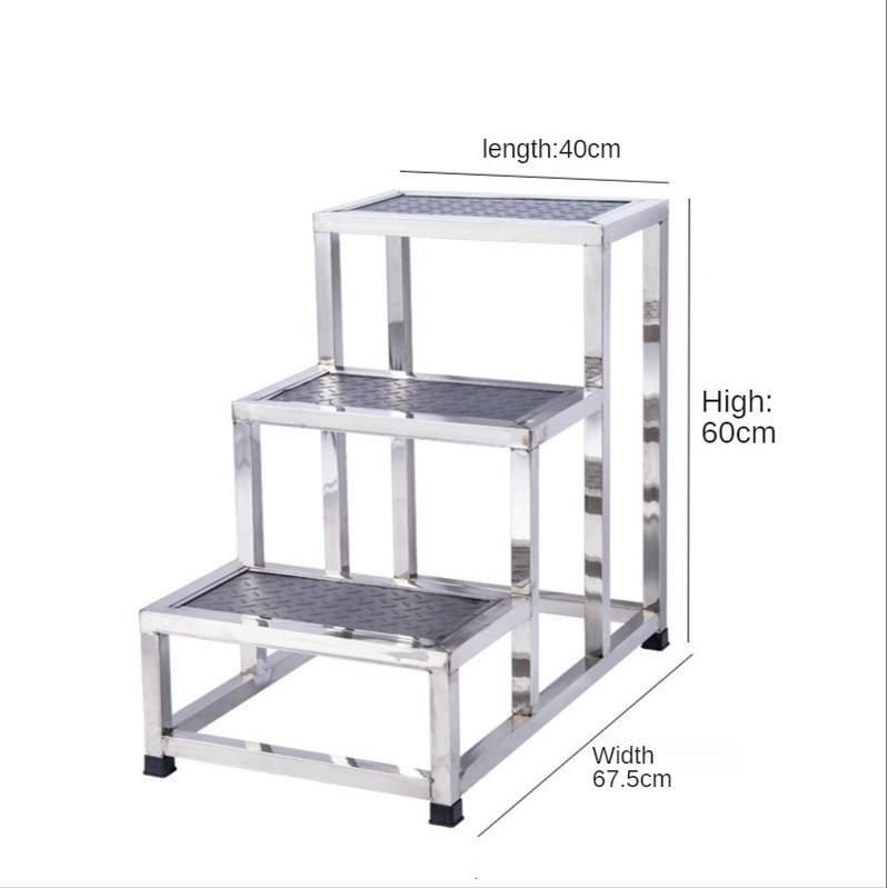 Нержавеющая сталь одинарная двухслойная подставка для ног лестница бытовая внутренняя двухступенчатая лестница больничная маленькая лестница стремянка табурет