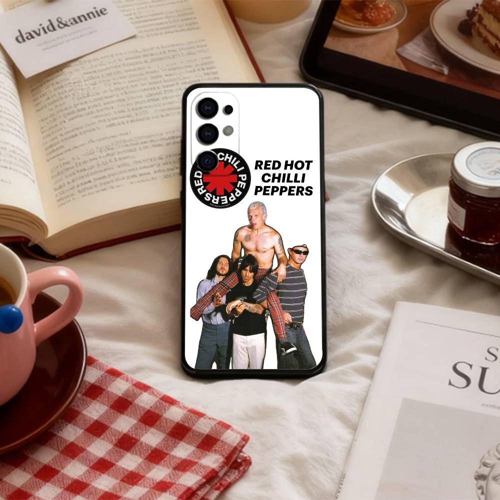 Funk Rock Red Hot Chili Peppers Phone Case For Samsung S 25,24,23,22,30,21,10,9,Ultra,Plus,Lite,FE,4,5 G Soft Black Case
