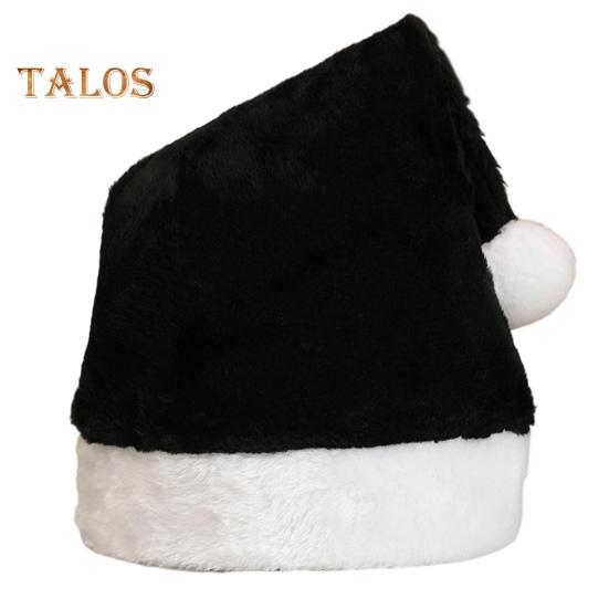 Шапка Санты с белым плюшевым шариком, рождественский праздничный костюм, мягкая бархатная рождественская шапка для рождественских вечеринок, семейных посиделок