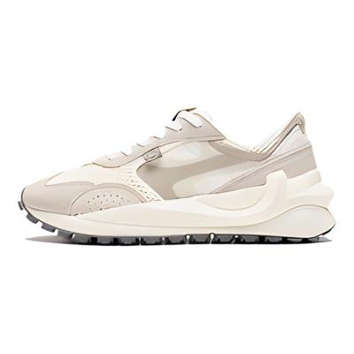 Li Ning Fang Yuan Низкие спортивные повседневные туфли женские кроссовки белые серые AGCS108-7