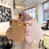 Милый мультфильм капибара плюшевый брелок кулон мягкая капибара брошь милый новинка рюкзак украшения аксессуары подарки