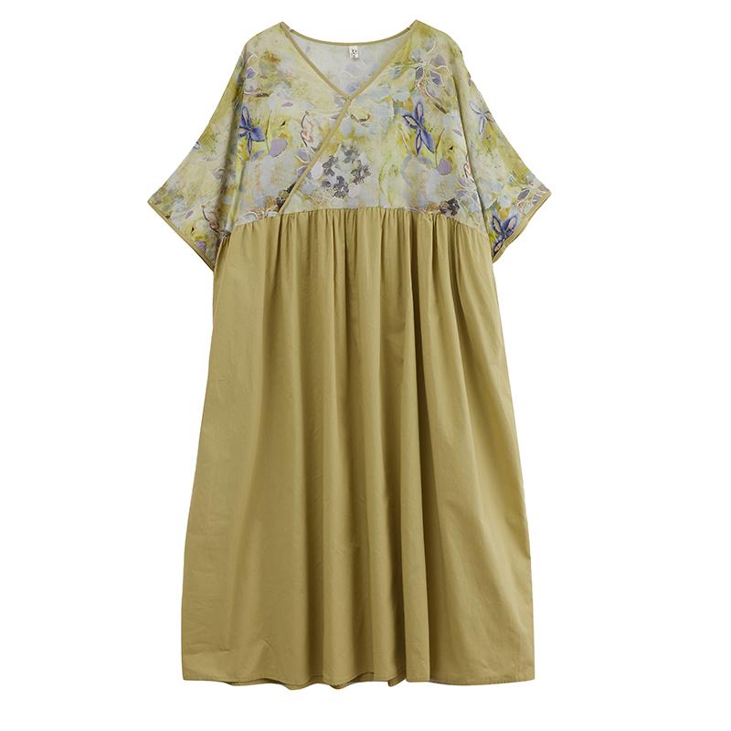 DIMANAF 2025 Летнее платье больших размеров для женщин, повседневное льняное платье свободного кроя, базовое цветочное длинное макси винтажное платье