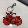 Cruiser Cowhide Motorcycle Keychain Retro Simulation Motorcycle Keyring  Backpack Decoration