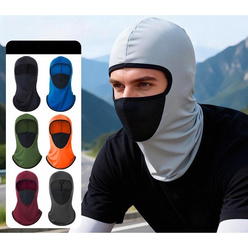 Full Face Anti-UV Sunscreen Headset Outdoor Ice Silk Mask Thin Milk Silk Sports Neck Cover
