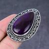 Подарочное кольцо из серебра 925 пробы с фиолетовым лабрадоритом, размер 7, s6T71