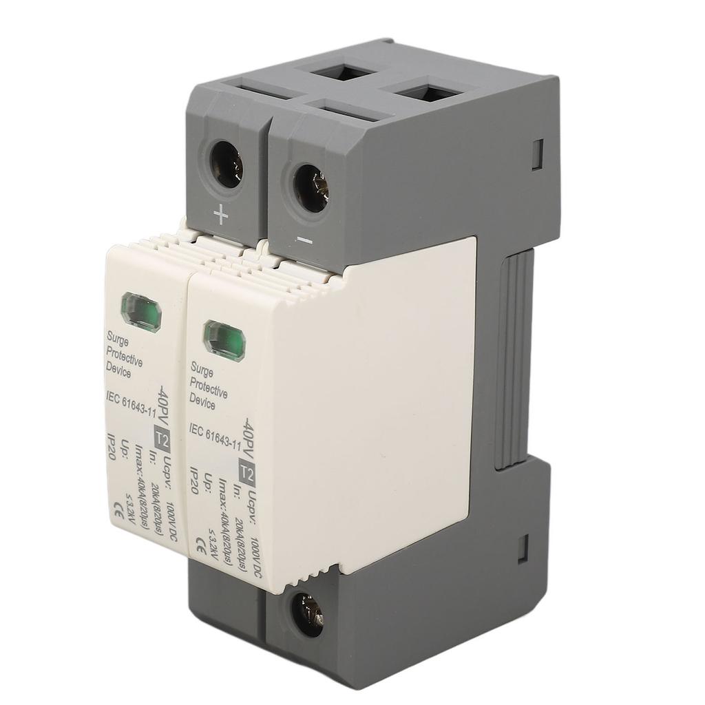 Устройство защиты от перенапряжения 1000 В постоянного тока 20‑40KA 2P ПК Фотоэлектрический разрядник для защиты от фотоэлектрического напряжения