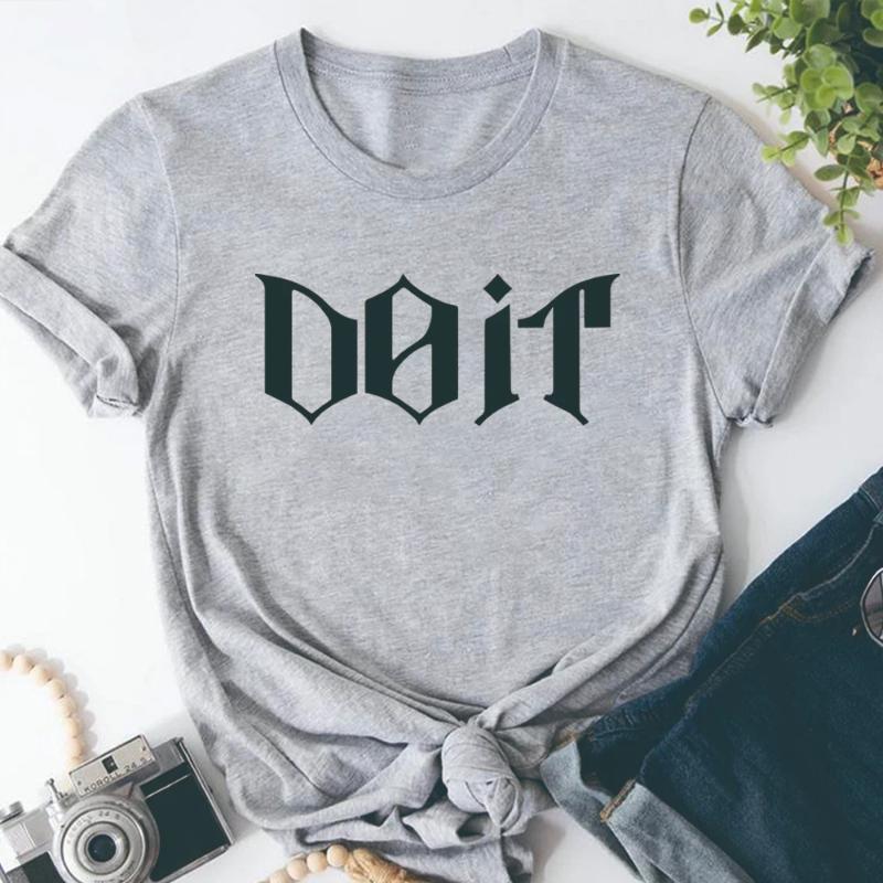 Tshirt K-pop Shirts Harajuku Tops Streetwear Unisex Short Sleeves Casual Tops
