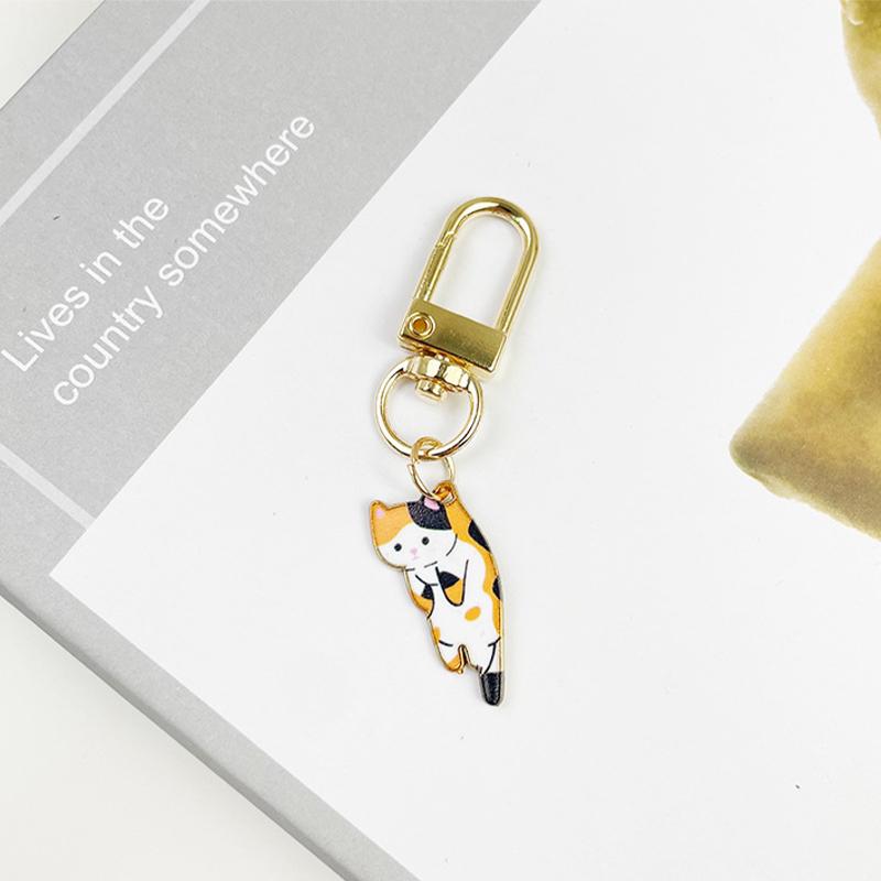 Брелок с изображением милого кота и котенка, кавайный брелок в виде лапы питомца, подвеска в виде когтя