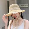 Новая женская летняя шляпа с большими полями и травяным плетением, солнцезащитная шляпа из травы, пляжная шляпа рыбака