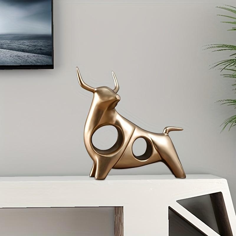 1 шт. Счастливая корова, изделия из смолы, современное простое украшение в стиле легкой роскоши, дом, гостиная, ТВ-тумба, офисное украшение