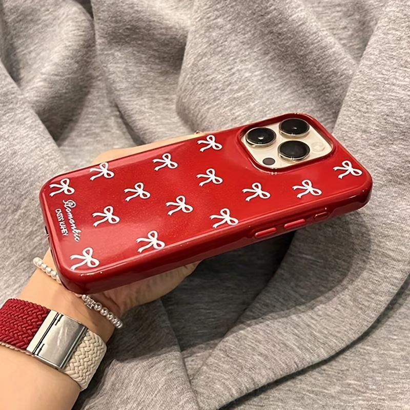 Чехол на телефон с полным покрытием и бантом, подходит для iPhone 17, 16, 15, 14, 13, 12, 11 Pro/Max/Plus, противоударная задняя крышка