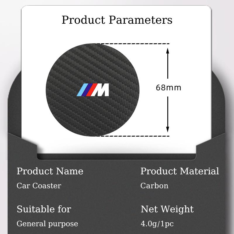 2025 Горячий Углеродный Коврик-подставка под стакан для автомобиля, Салонная Подушка-подставка под стакан для воды для BMW M Sport M2 M3 M4 M5 M6 E46 E90 E60 F10 F30 E39 E36 F20 E8