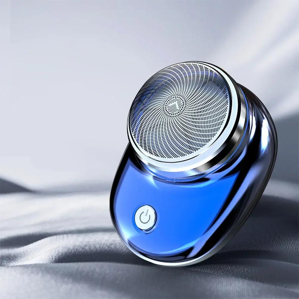 Мини-электрическая дорожная бритва для мужчин, карманный размер, портативная дорожная автомобильная домашняя бритва, перезаряжаемая беспроводная бритва для бритья лица, бороды