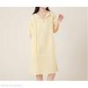 Yes Family Cotton Double Gauze Pajama Check Size Yellow Women's 100% Dress, Knee-Length, Flattering, Stylish, Pattern, XL,