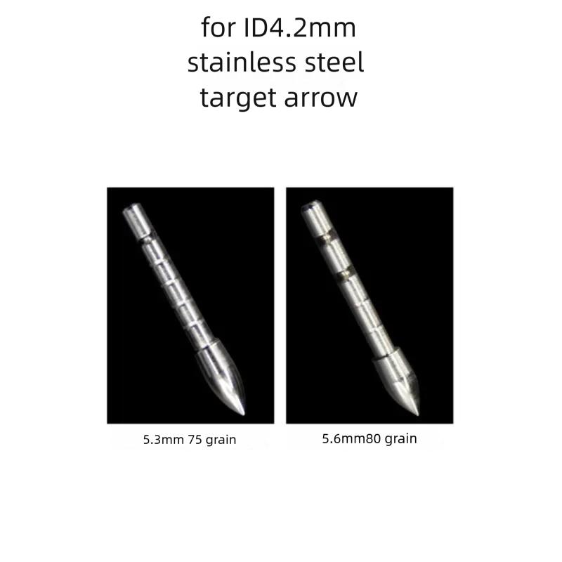 Stainless Steel Breaking Wind Arrow Point For ID3.2mm 4.2mm Flechas Carbon Fiber Shaft 70-120 Grains Archery Accessories 12pcs 5