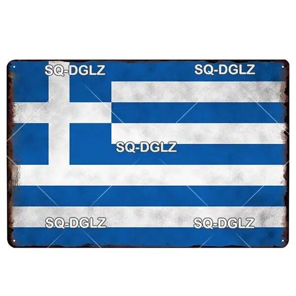 [SQ-DGLZ] Italy Flag Metal Sign Vintage Plaque Tin Sign Wall Decor For Bar Pub Metal Crafts Retro Travel Poster