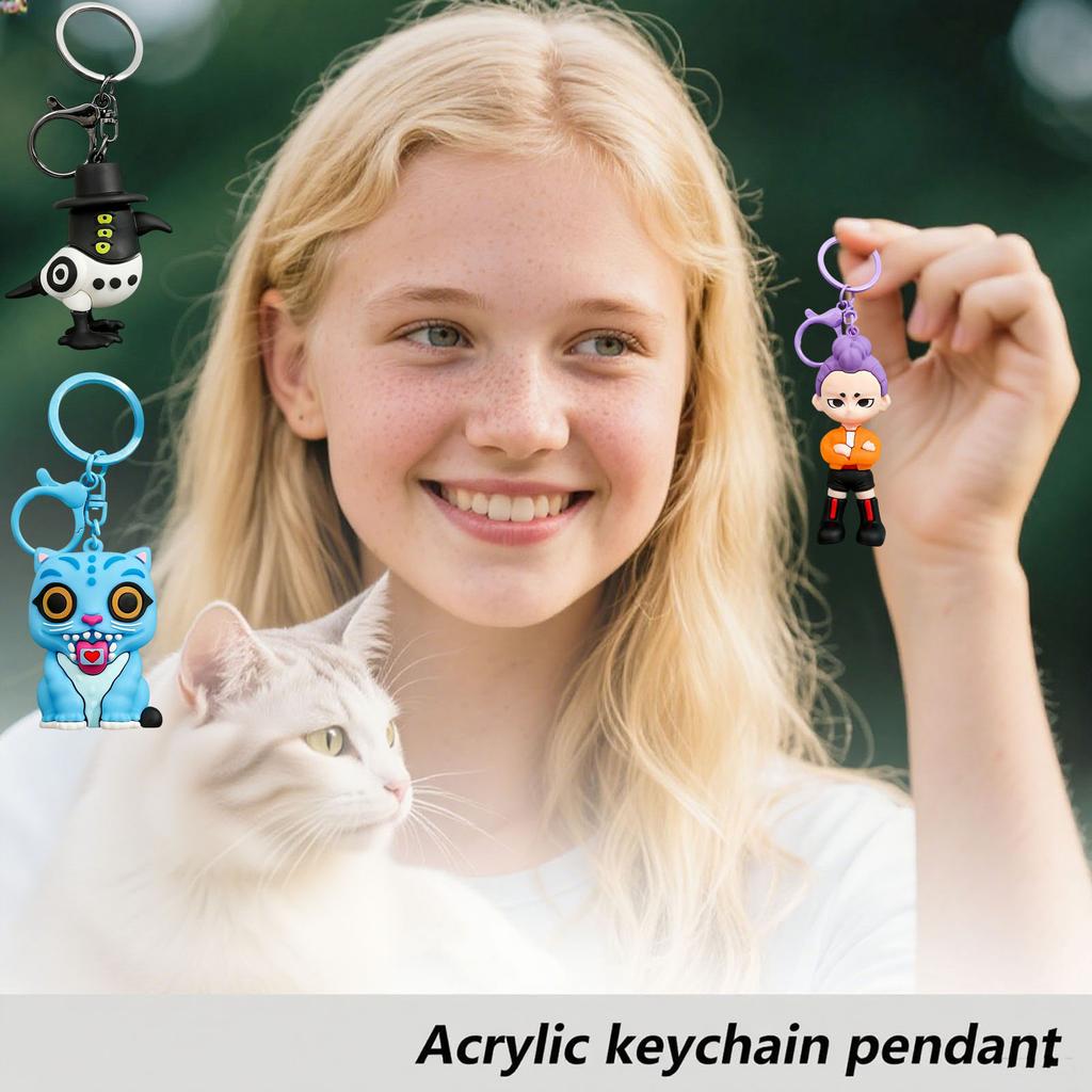 Очаровательные мультяшные силиконовые брелоки - Ассортимент дизайнов персонажей, Ключевые аксессуары для украшения сумки, Идеальный подарок для поклонников мультфильмов