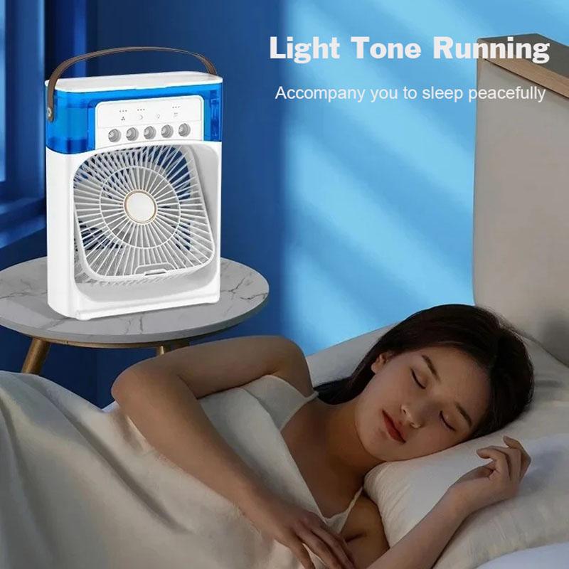 Портативный вентилятор кондиционеры USB электрический вентилятор охладитель воздуха светодиодный ночник водяной туман весело 3 в 1 увлажнитель воздуха для дома