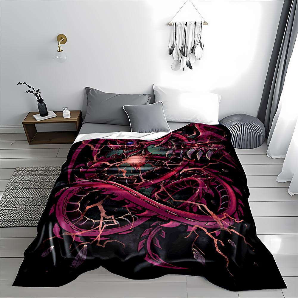 Purple Fire Dragon Design blanket with Lightning Cracks, Fantasy Style blanket, suitable for use in the bedroom, living room, on the sofa