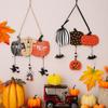 2pcs/set Colorful Halloween Wooden Pendants Witch Pumpkin Bat Ghost Wall Hanging  Halloween